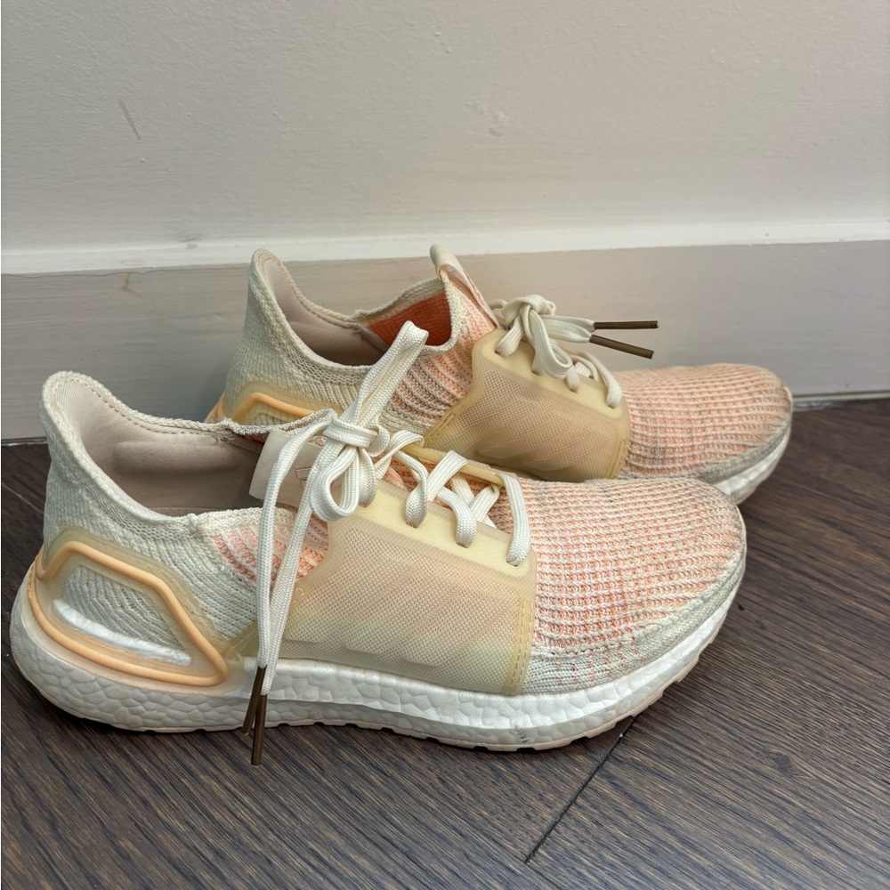 Adidas Ultraboost White and Peach